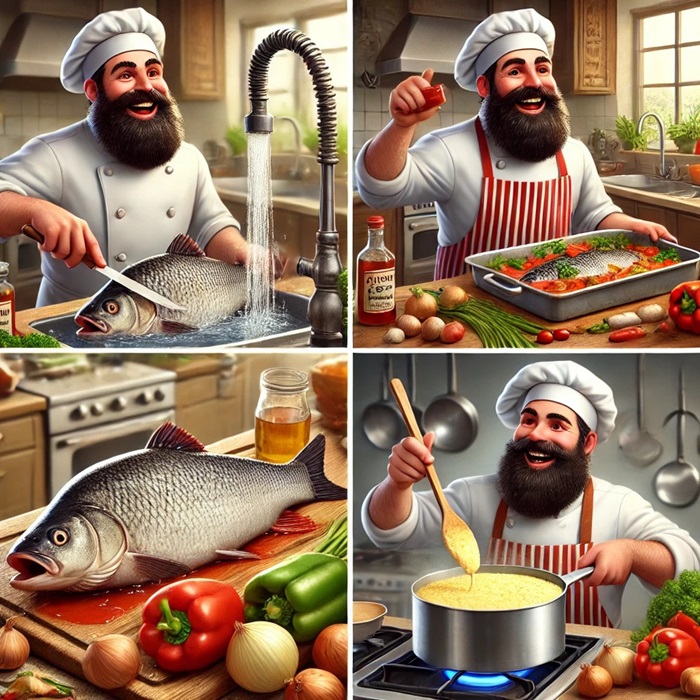 🍽️ Crap la cuptor cu legume și sos de roșii 🍅